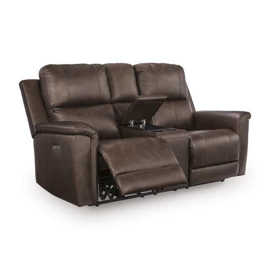 Signature Design by Ashley Bleckley PCU1200118 Power Reclining Loveseat with Console and Adjustable Headrest - American Furniture of Slidell