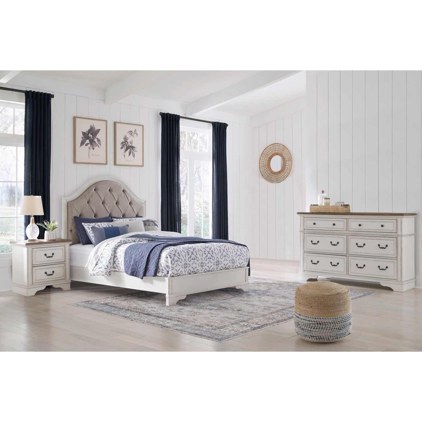 Signature Design by Ashley Blendon B747B2 Queen Upholstered Panel Bed - American Furniture of Slidell