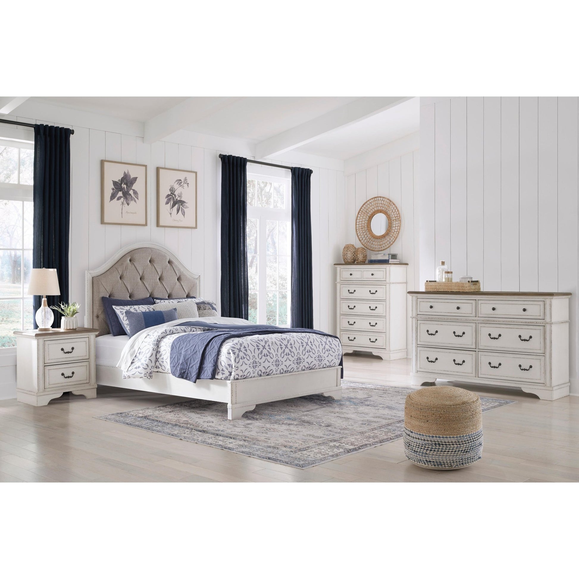 Signature Design by Ashley Blendon B747B2 Queen Upholstered Panel Bed - American Furniture of Slidell