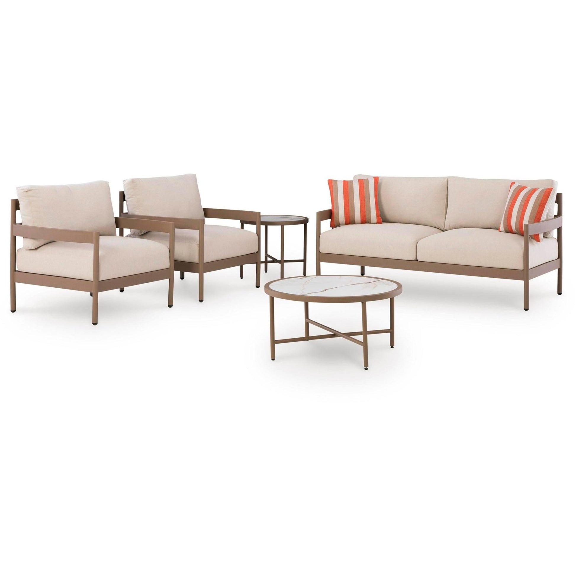 Signature Design by Ashley Bluff Trail PCP383 - 080 Love/Chairs/Tables Set - American Furniture of Slidell