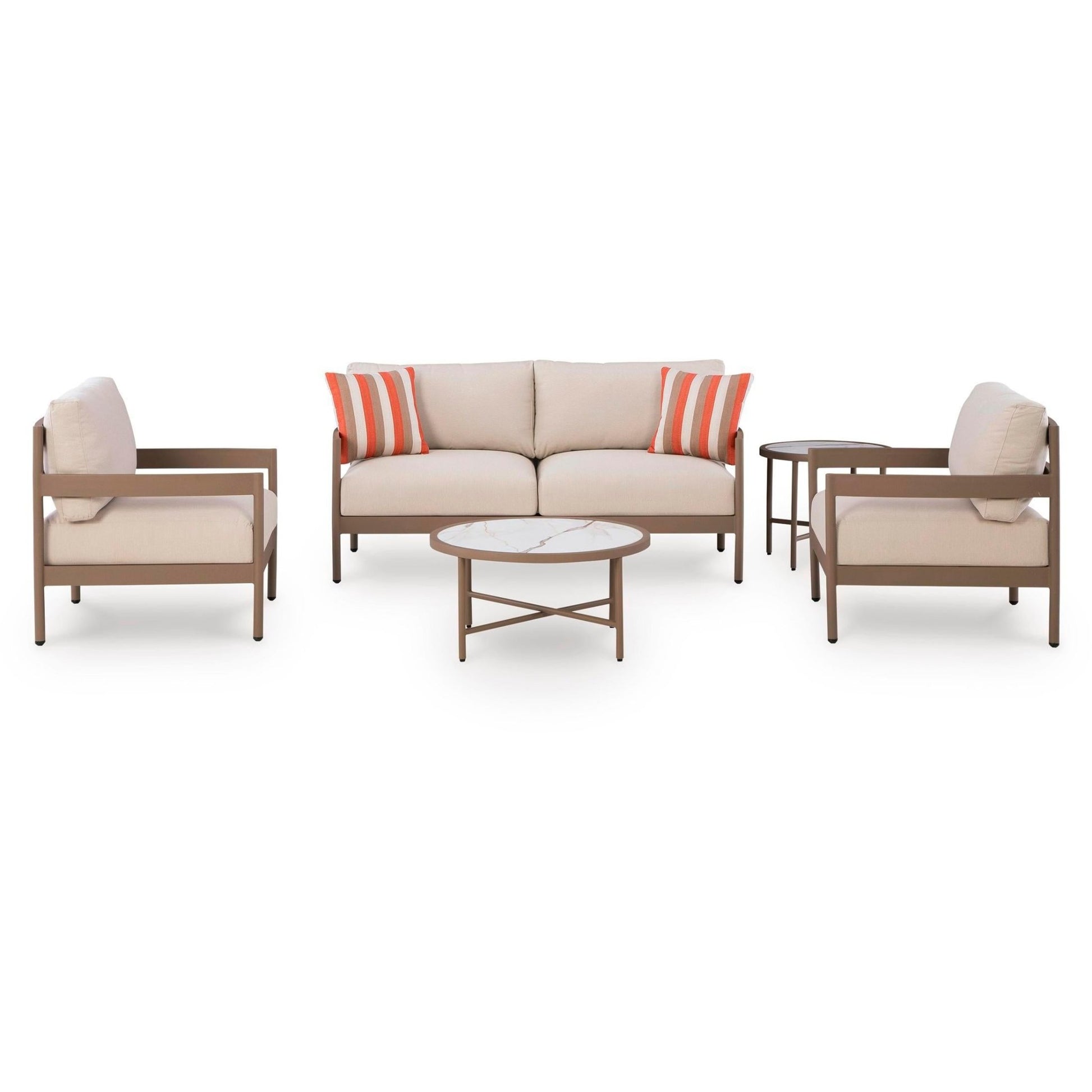 Signature Design by Ashley Bluff Trail PCP383 - 080 Love/Chairs/Tables Set - American Furniture of Slidell