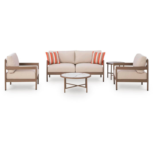 Signature Design by Ashley Bluff Trail PCP383 - 080 Love/Chairs/Tables Set - American Furniture of Slidell
