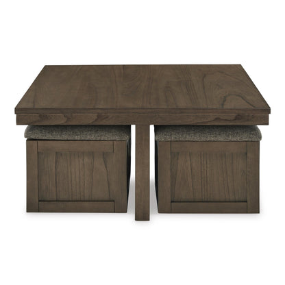 Signature Design by Ashley Boardernest T738 - 20 Cocktail Table with 4 Stools - American Furniture of Slidell