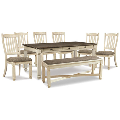 Signature Design by Ashley Bolanburg D647D26 6 pc Dining Set - American Furniture of Slidell