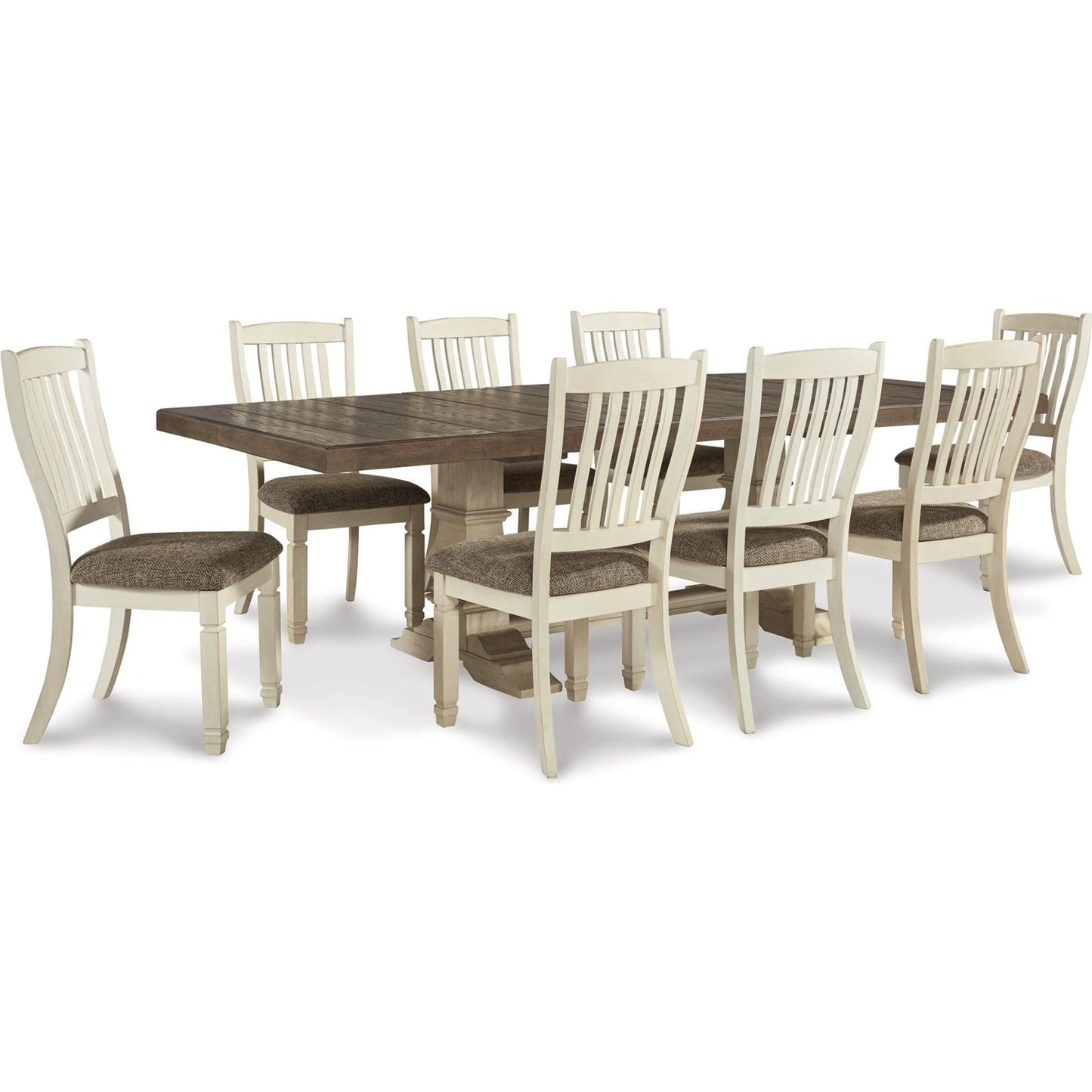 Signature Design by Ashley Bolanburg D647D30 9 pc Dining Set - American Furniture of Slidell