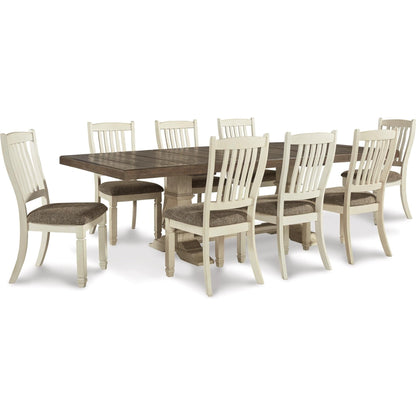 Signature Design by Ashley Bolanburg D647D30 9 pc Dining Set - American Furniture of Slidell