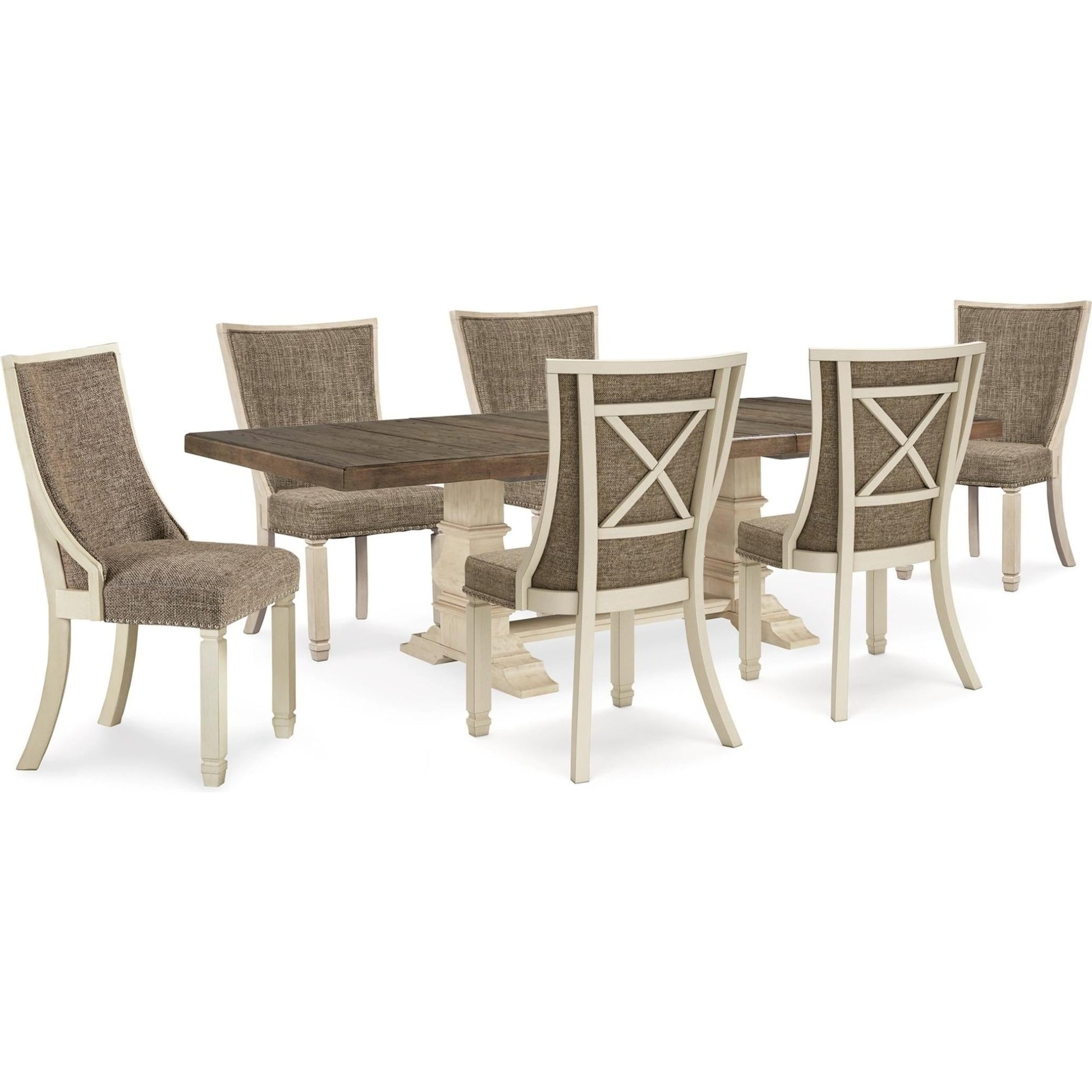 Signature Design by Ashley Bolanburg D647D36 7 pc Dining Set - American Furniture of Slidell