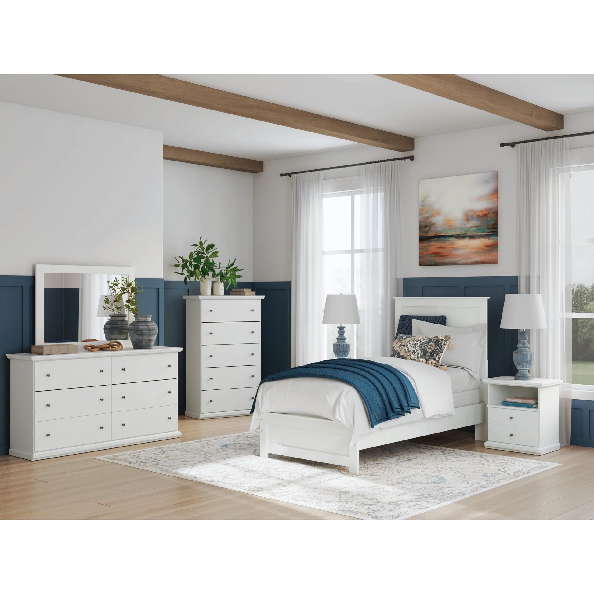 Signature Design by Ashley Bostwick Shoals B139B41 Twin Panel Bed - American Furniture of Slidell