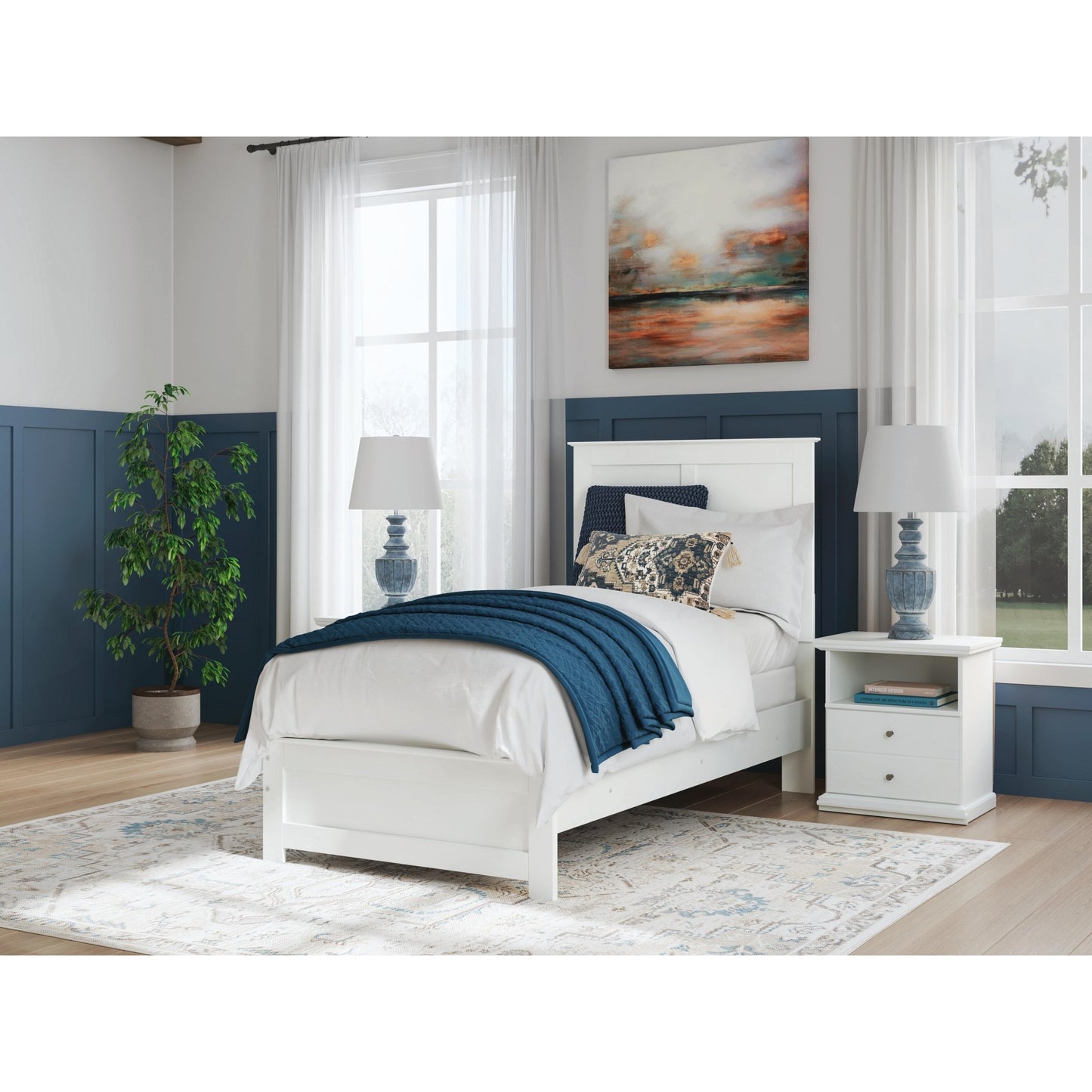Signature Design by Ashley Bostwick Shoals B139B41 Twin Panel Bed - American Furniture of Slidell
