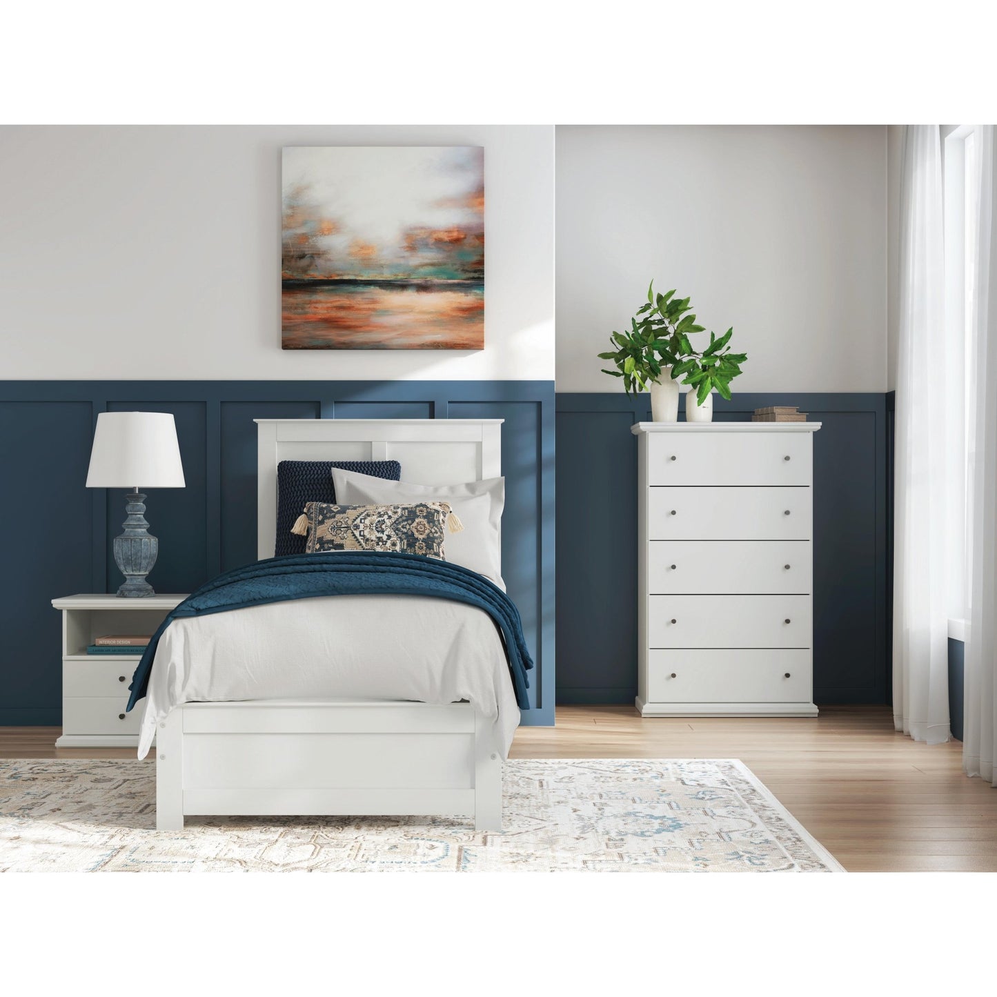 Signature Design by Ashley Bostwick Shoals B139B41 Twin Panel Bed - American Furniture of Slidell