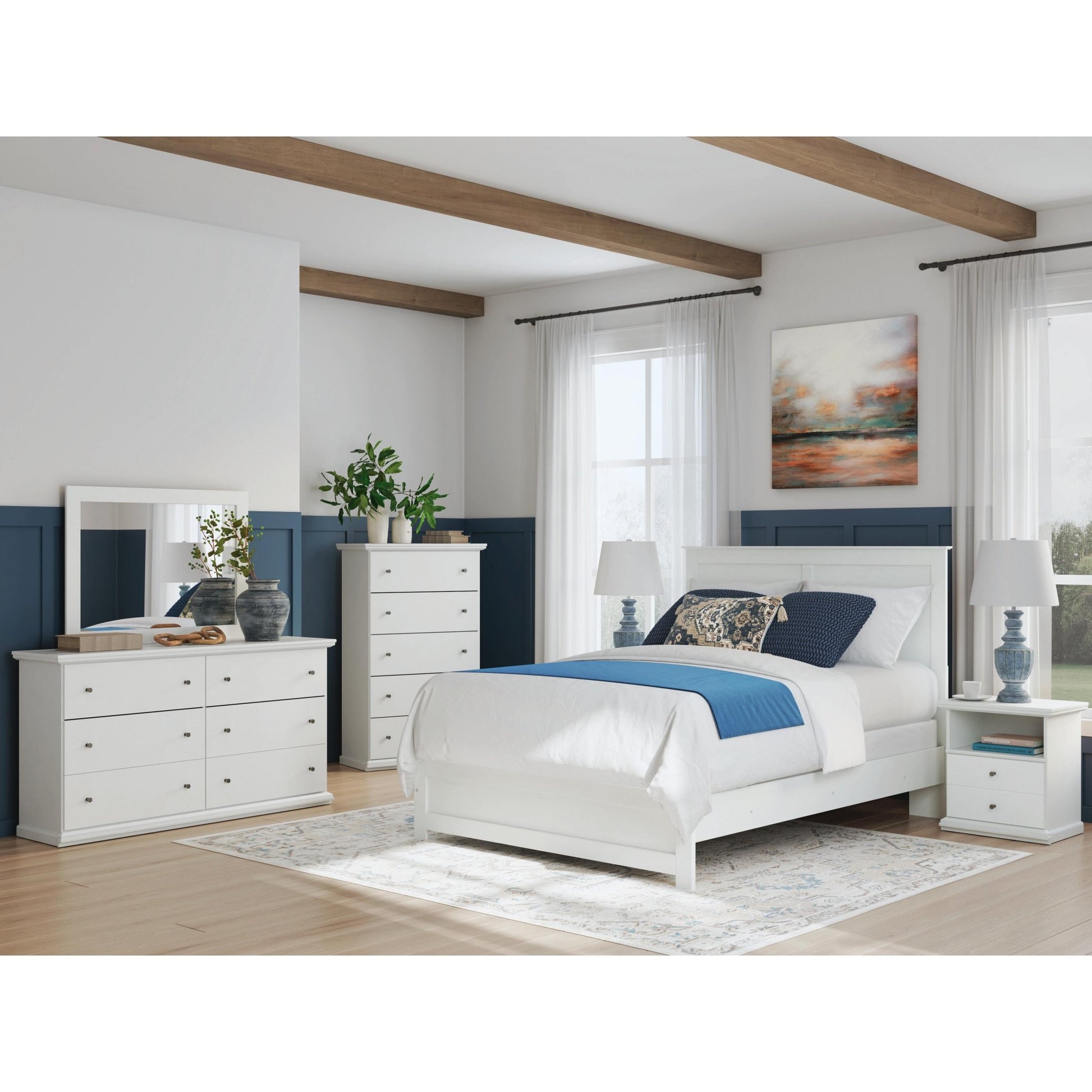 Signature Design by Ashley Bostwick Shoals B139B43 Queen Panel Bed - American Furniture of Slidell