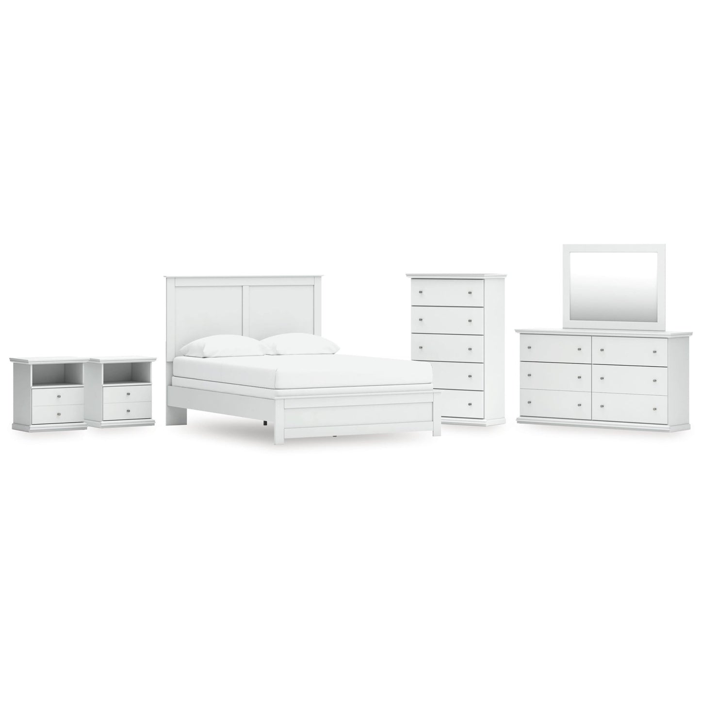 Signature Design by Ashley Bostwick Shoals B139B49 8 pc Queen Panel Bedroom Set - American Furniture of Slidell