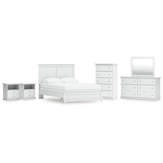 Signature Design by Ashley Bostwick Shoals B139B49 8 pc Queen Panel Bedroom Set - American Furniture of Slidell