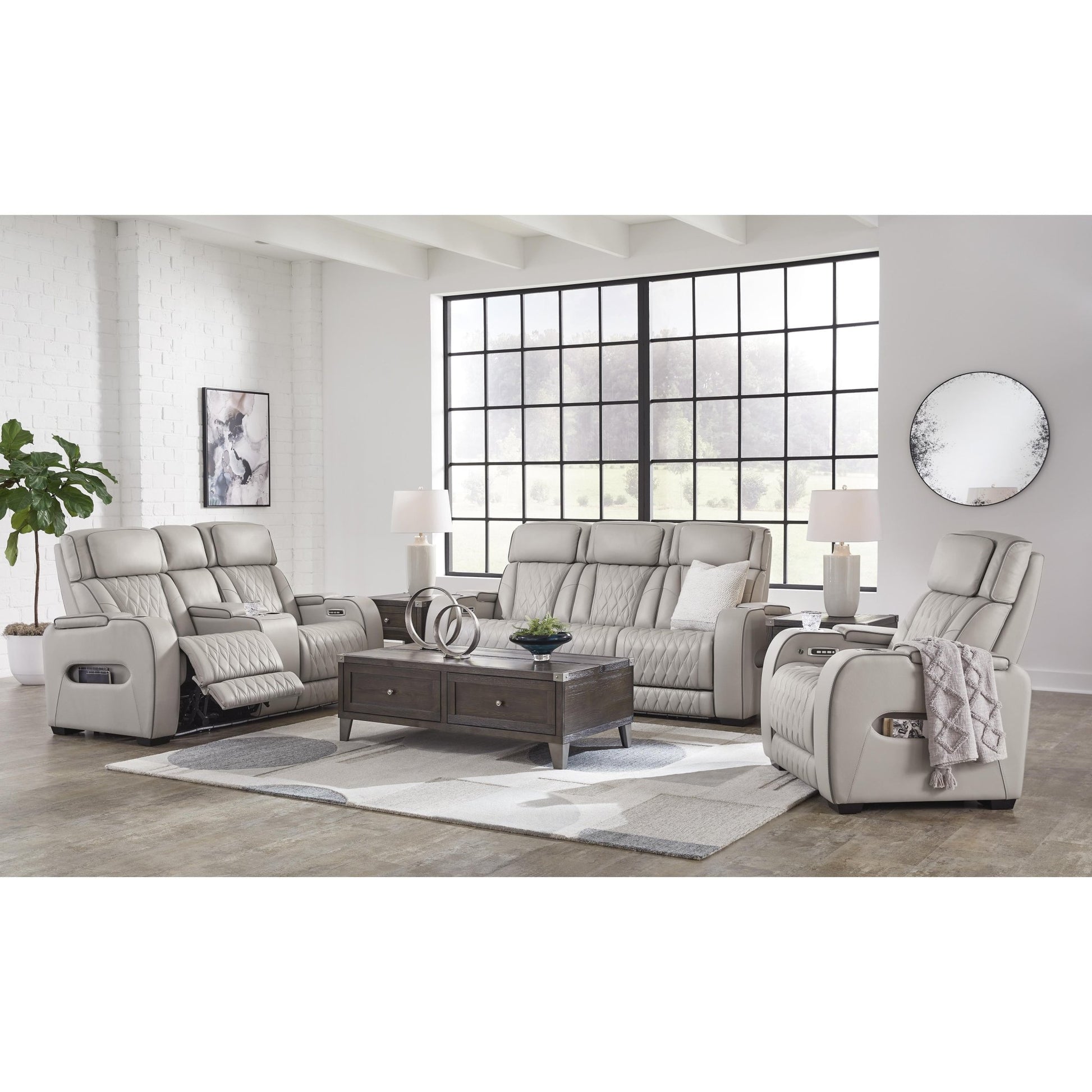 Signature Design by Ashley Boyington U27105U2 3 pc Power Reclining Living Room Set - American Furniture of Slidell