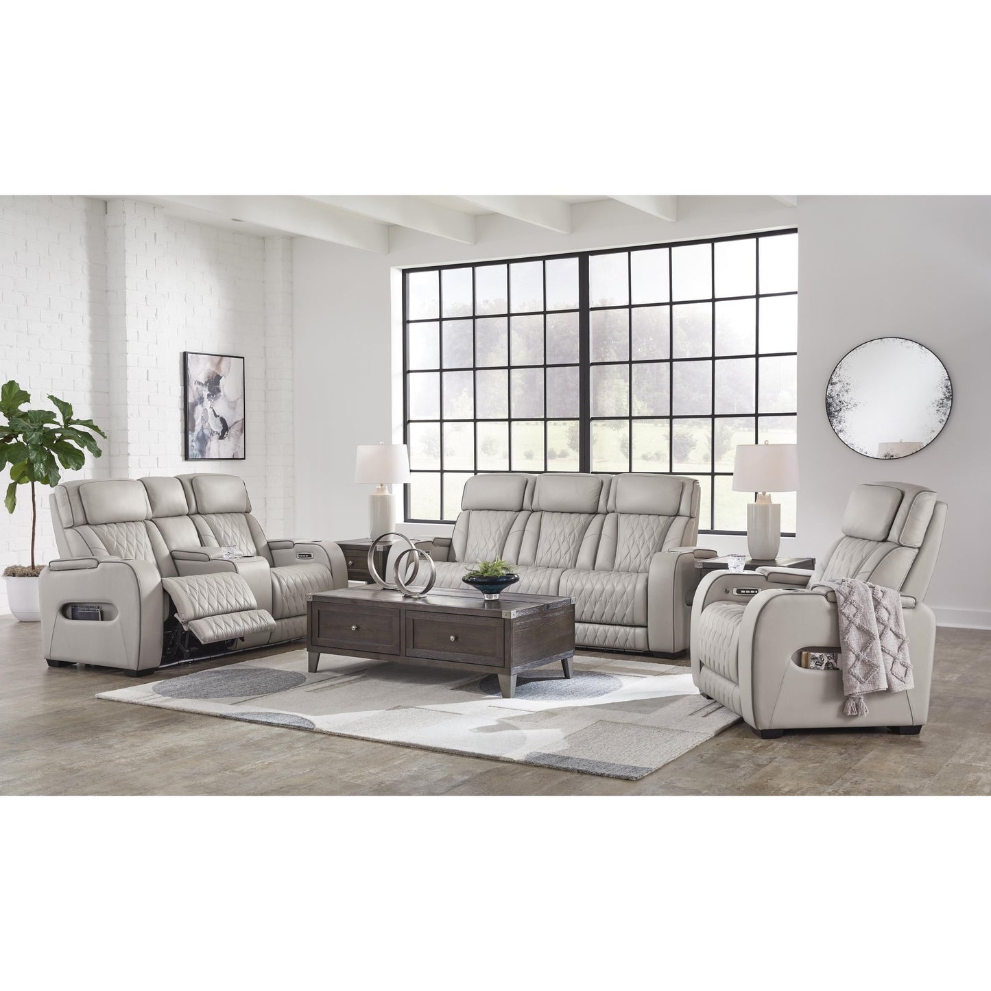 Signature Design by Ashley Boyington U27105U2 3 pc Power Reclining Living Room Set - American Furniture of Slidell