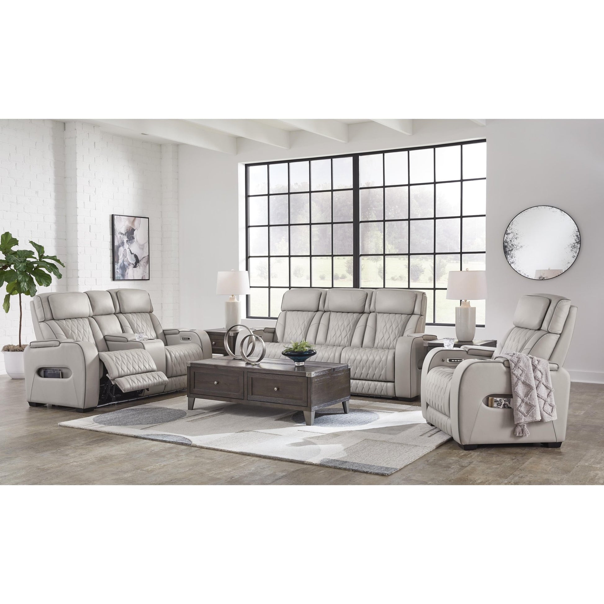 Signature Design by Ashley Boyington U27105U2 3 pc Power Reclining Living Room Set - American Furniture of Slidell
