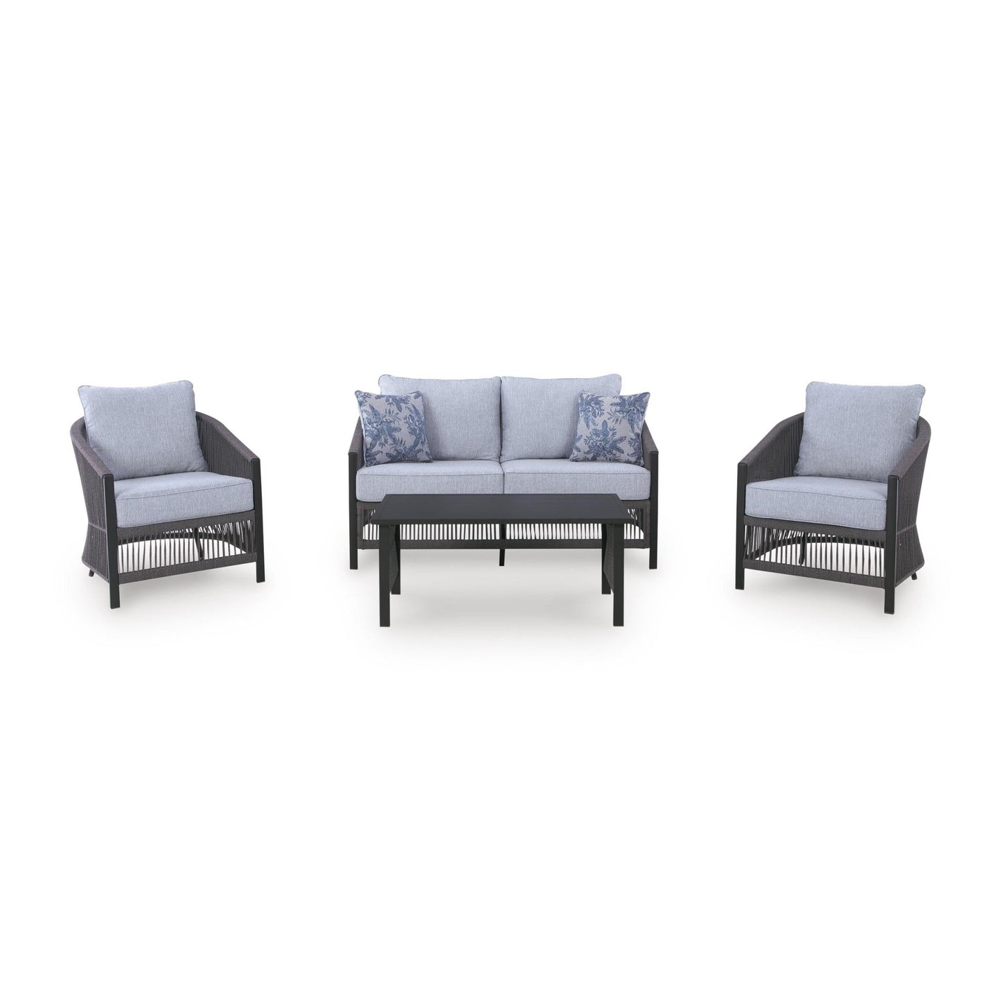 Signature Design by Ashley Bridges Beach PCP391 - 080 Love/Chairs/Table Set - American Furniture of Slidell
