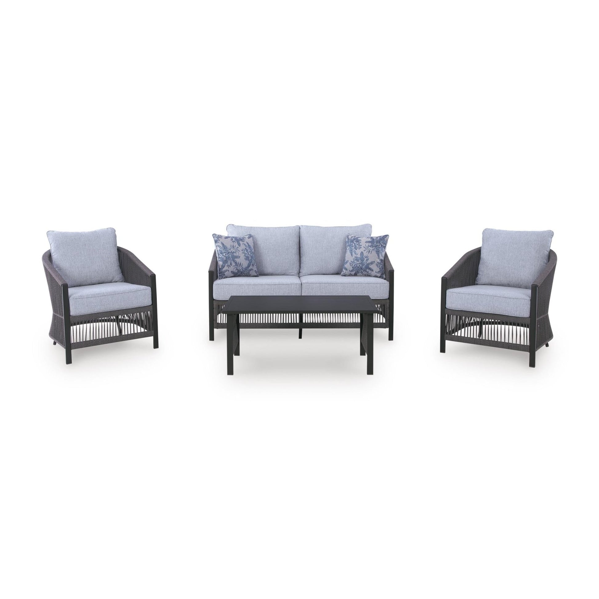 Signature Design by Ashley Bridges Beach PCP391 - 080 Love/Chairs/Table Set - American Furniture of Slidell