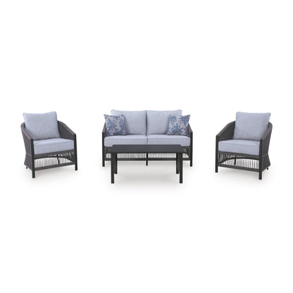 Signature Design by Ashley Bridges Beach PCP391 - 080 Love/Chairs/Table Set - American Furniture of Slidell