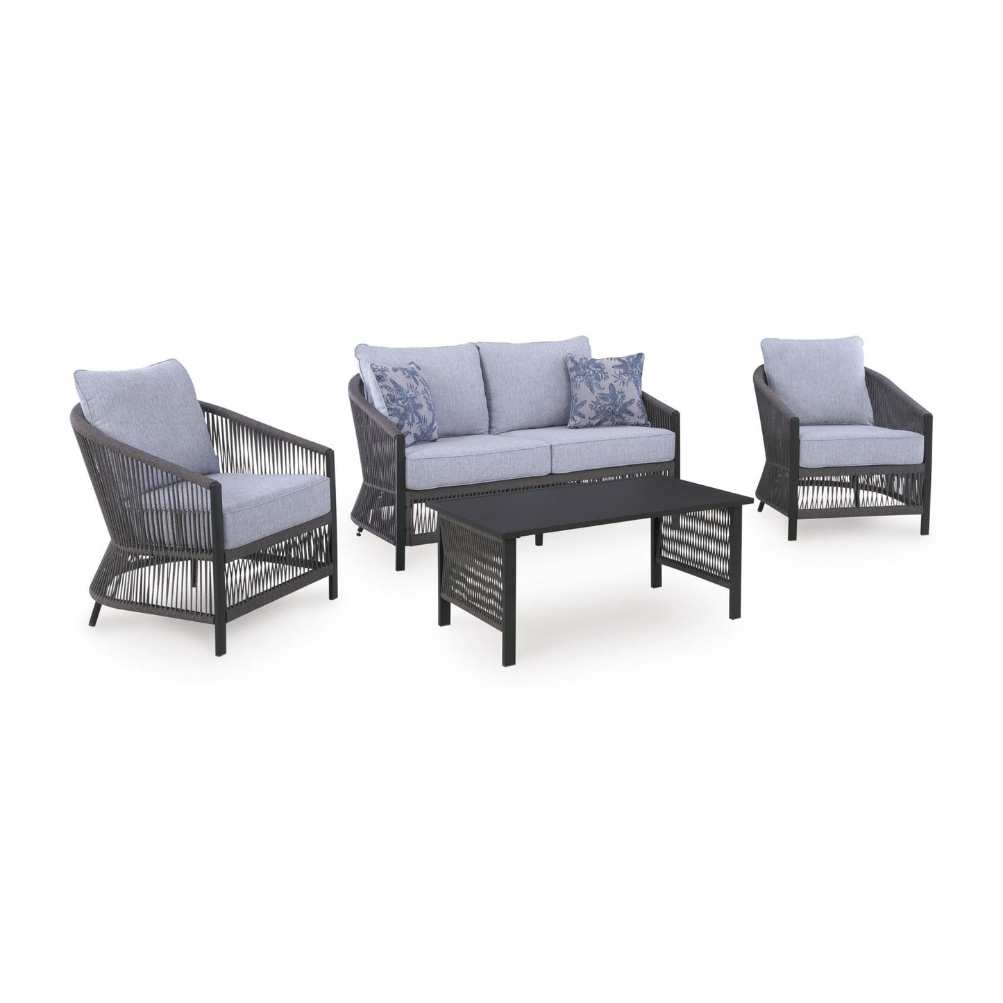 Signature Design by Ashley Bridges Beach PCP391 - 080 Love/Chairs/Table Set - American Furniture of Slidell