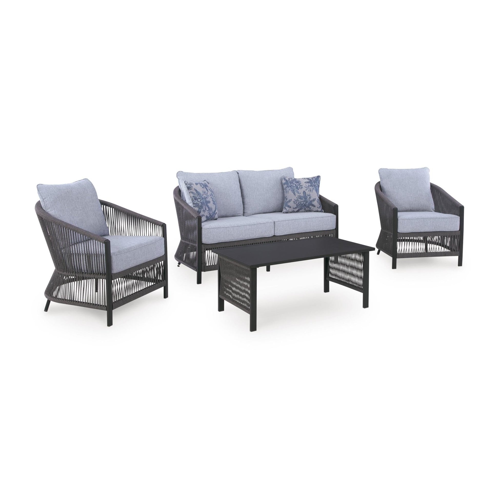 Signature Design by Ashley Bridges Beach PCP391 - 080 Love/Chairs/Table Set - American Furniture of Slidell