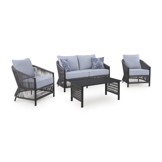 Signature Design by Ashley Bridges Beach PCP391 - 080 Love/Chairs/Table Set - American Furniture of Slidell