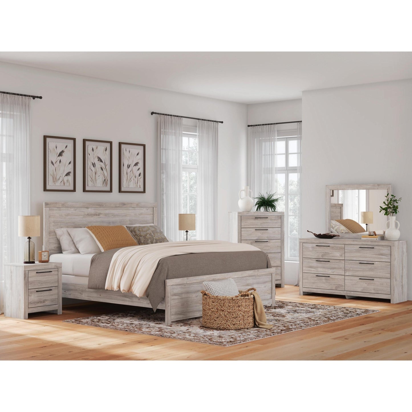 Signature Design by Ashley Broachmyn 6 - Drawer Dresser with Mirror PCB1120 - 31/PCB1120 - 36 - American Furniture of Slidell
