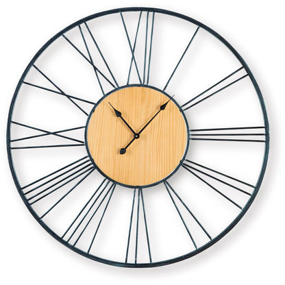 Signature Design by Ashley Brockett A8010452 Wall Clock - American Furniture of Slidell