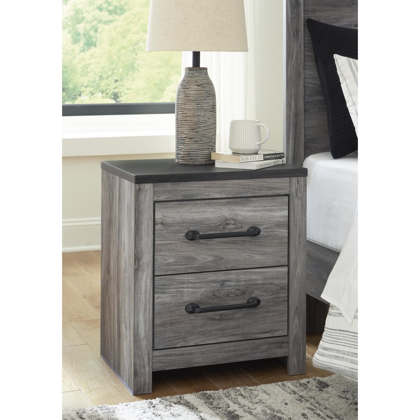 Signature Design by Ashley Bronyan B1290 - 92 Two Drawer Night Stand - American Furniture of Slidell