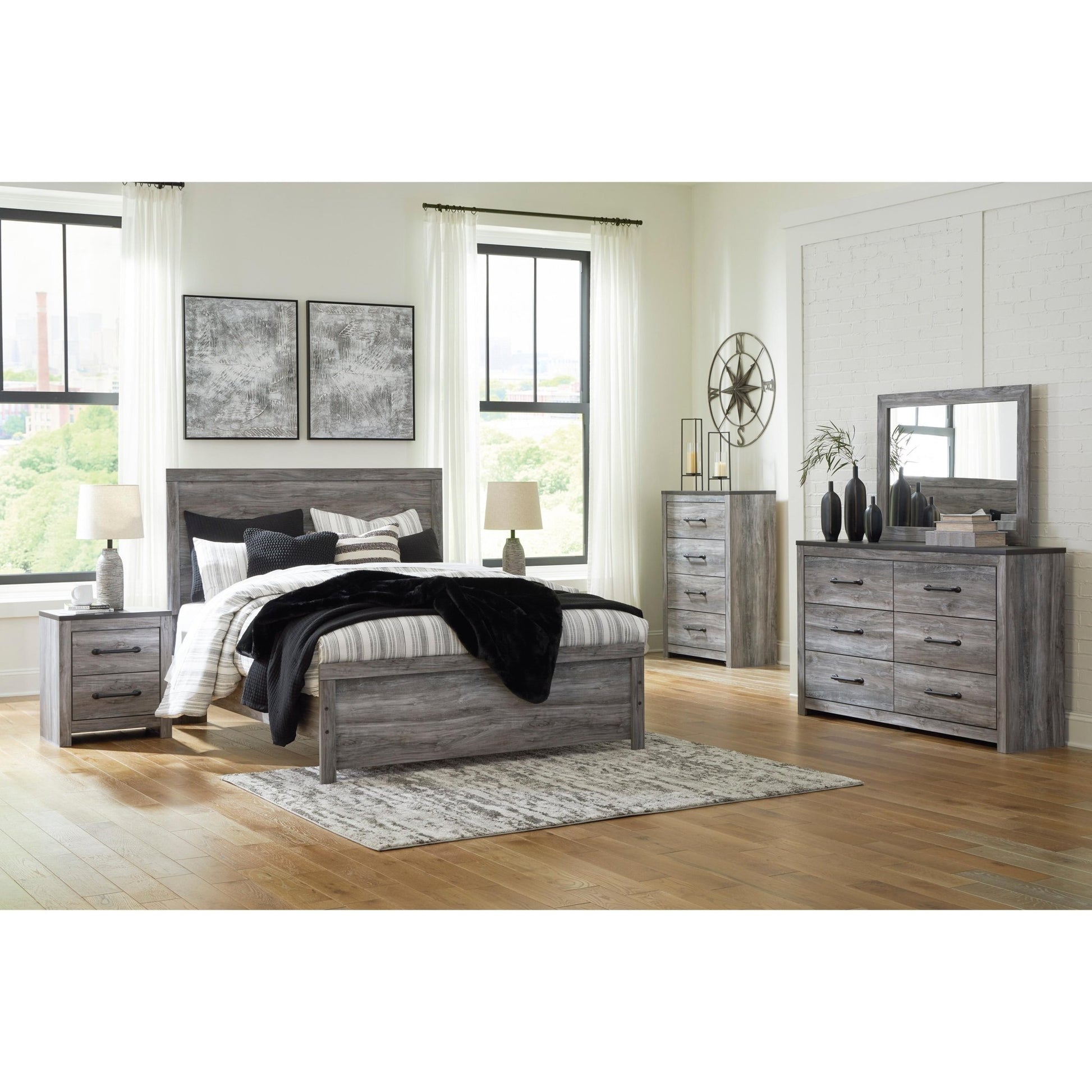 Signature Design by Ashley Bronyan B1290B10 8 pc Queen Panel Bedroom Set - American Furniture of Slidell