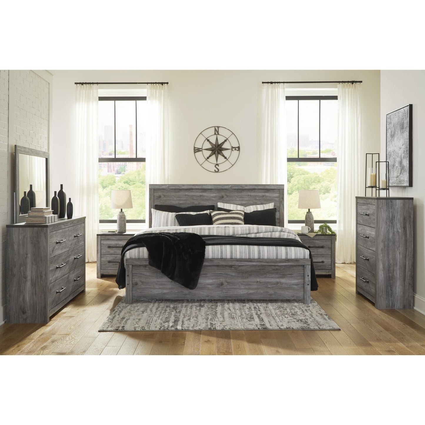 Signature Design by Ashley Bronyan B1290B4 King Panel Bed - American Furniture of Slidell