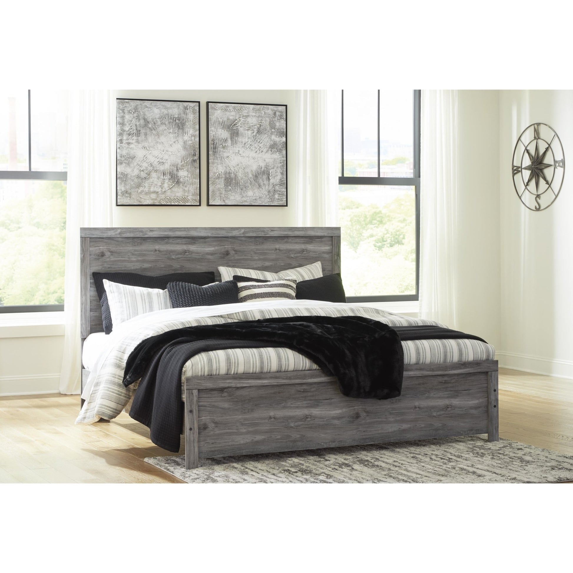 Signature Design by Ashley Bronyan B1290B4 King Panel Bed - American Furniture of Slidell