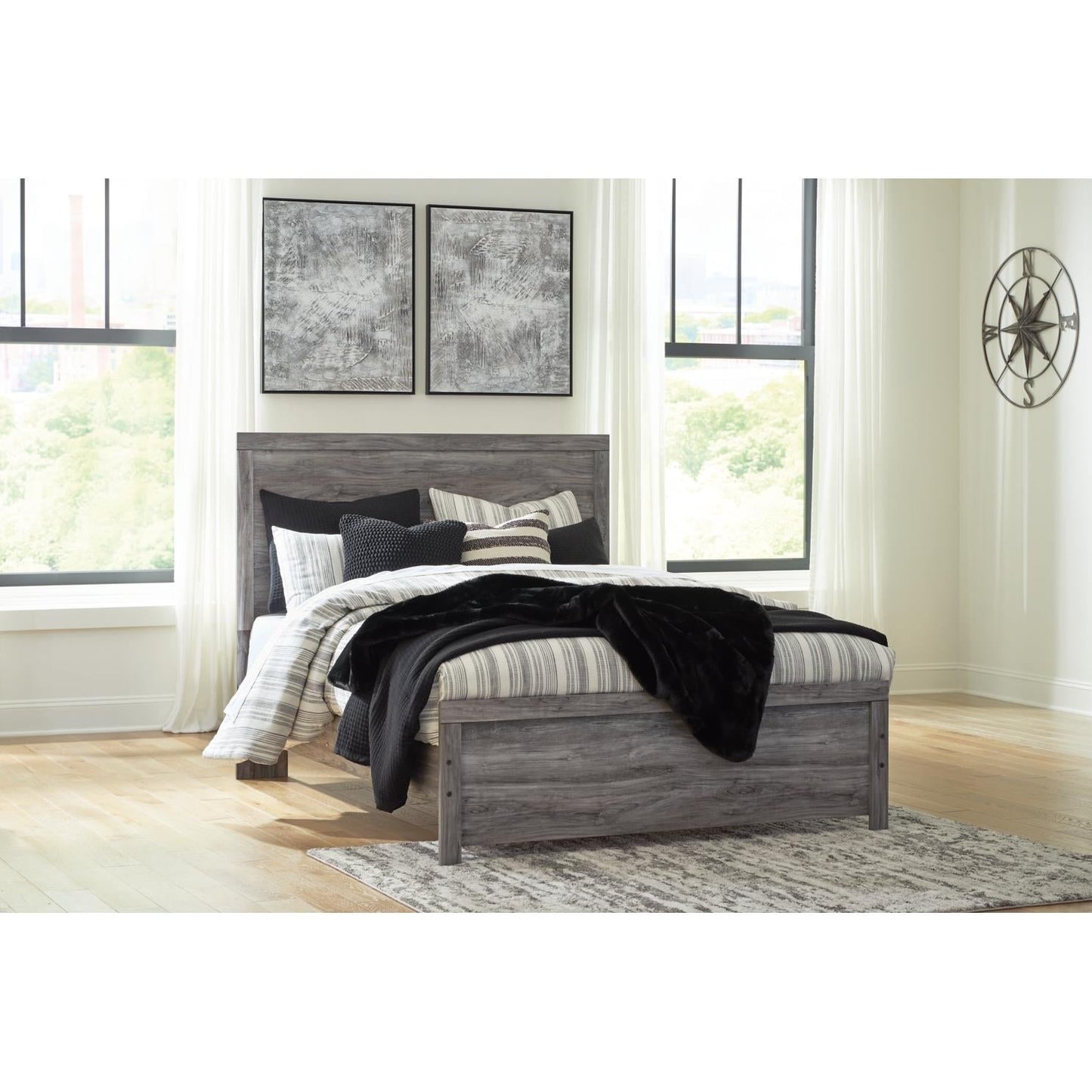 Signature Design by Ashley Bronyan B1290B5 6 pc Queen Panel Bedroom Set - American Furniture of Slidell