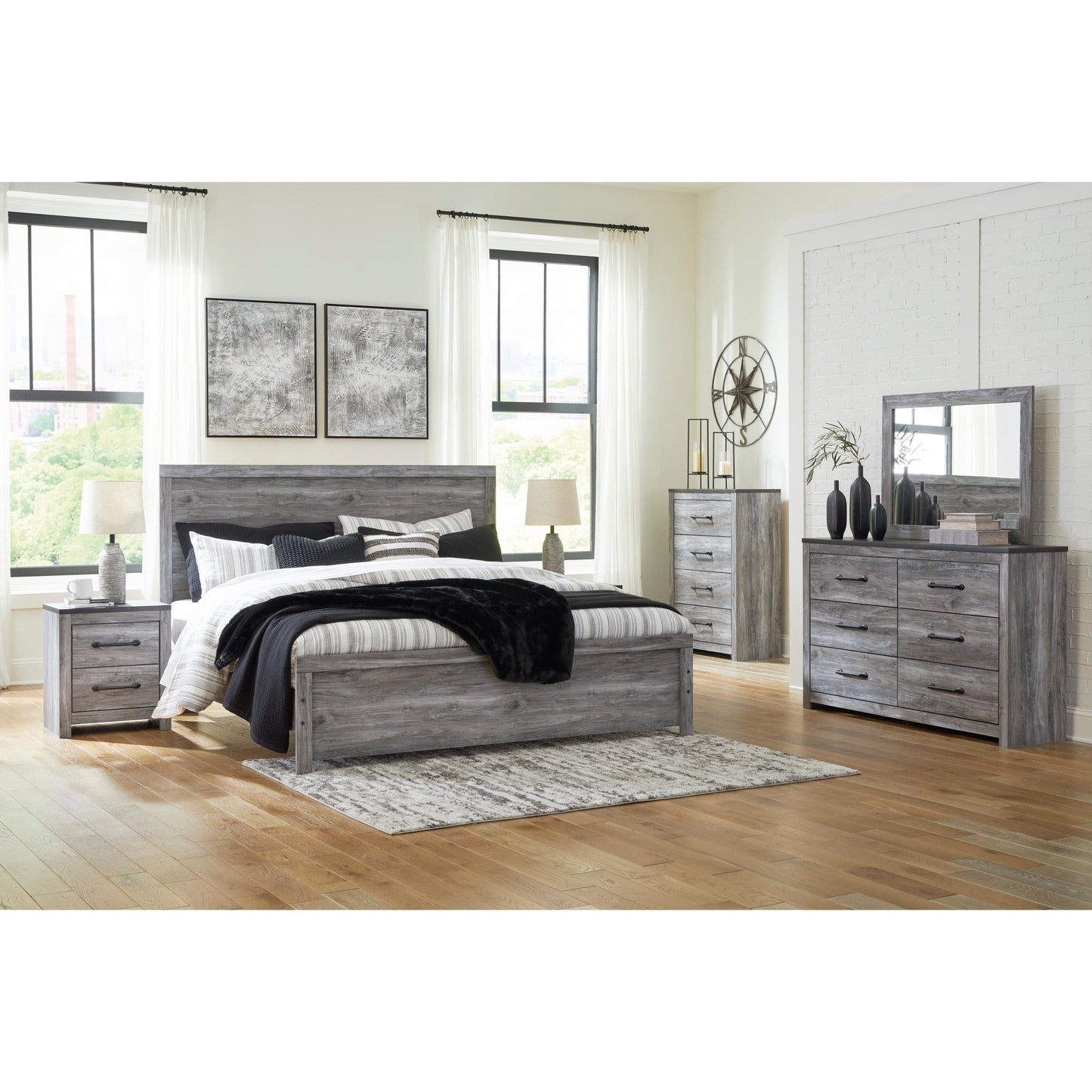 Signature Design by Ashley Bronyan B1290B8 8 pc King Panel Bedroom Set - American Furniture of Slidell