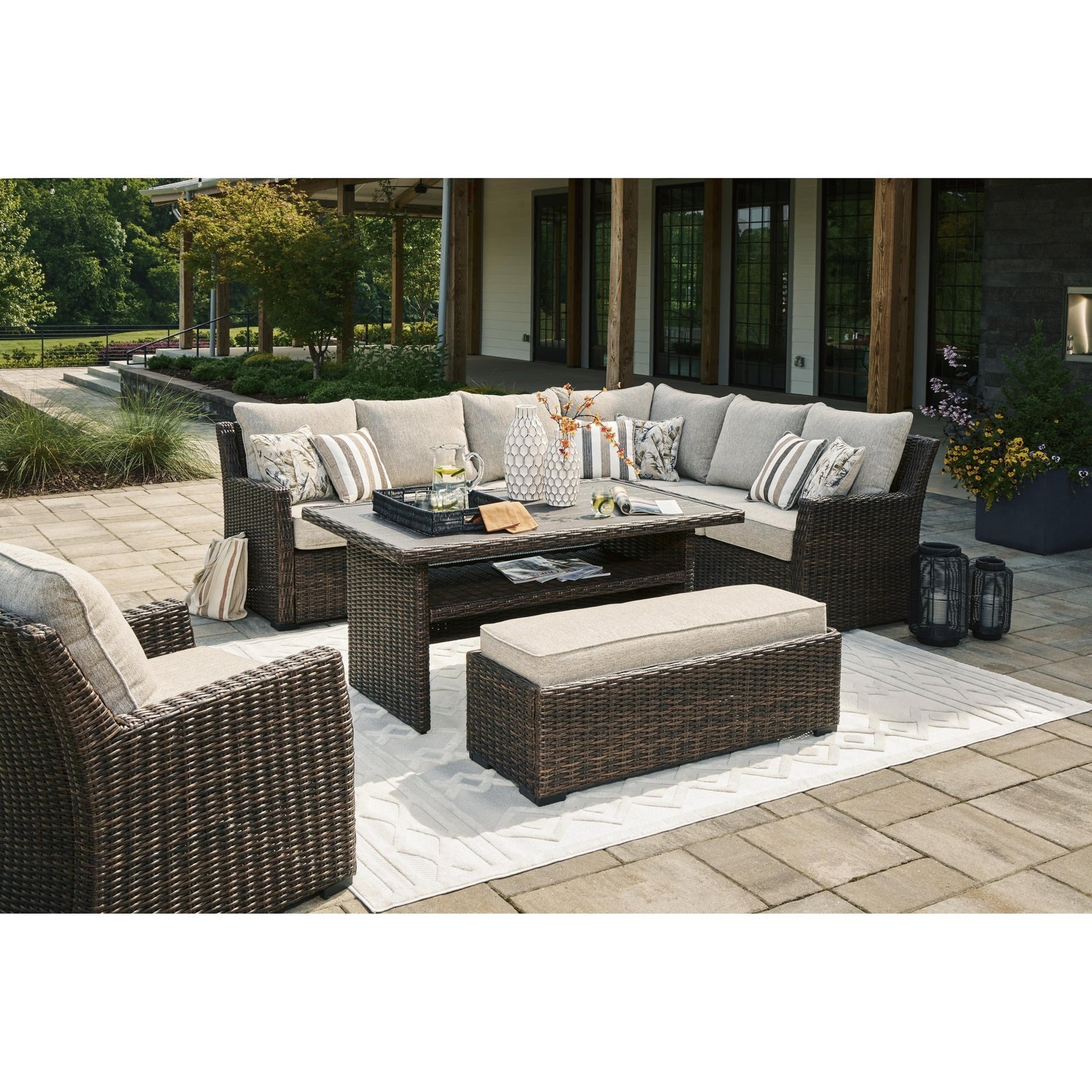 Signature Design by Ashley Brook Ranch P465 - 625 Rectangular Multi - Use Table - American Furniture of Slidell