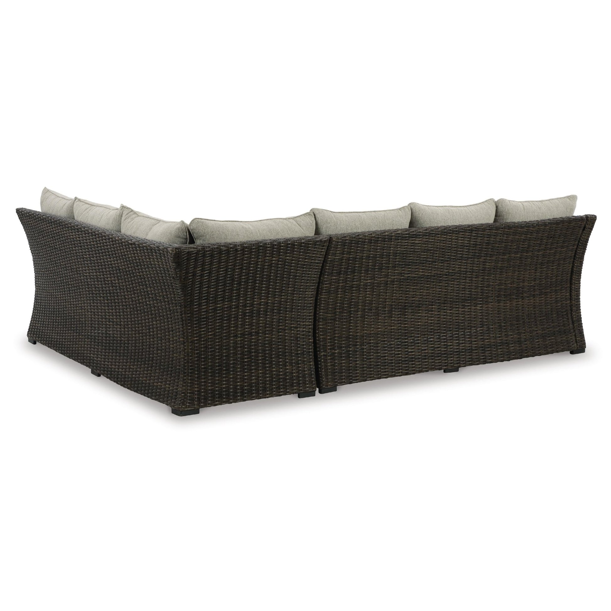 Signature Design by Ashley Brook Ranch P465 - 822 Sofa Sectional/Bench with Cushion - American Furniture of Slidell