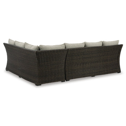 Signature Design by Ashley Brook Ranch P465 - 822 Sofa Sectional/Bench with Cushion - American Furniture of Slidell