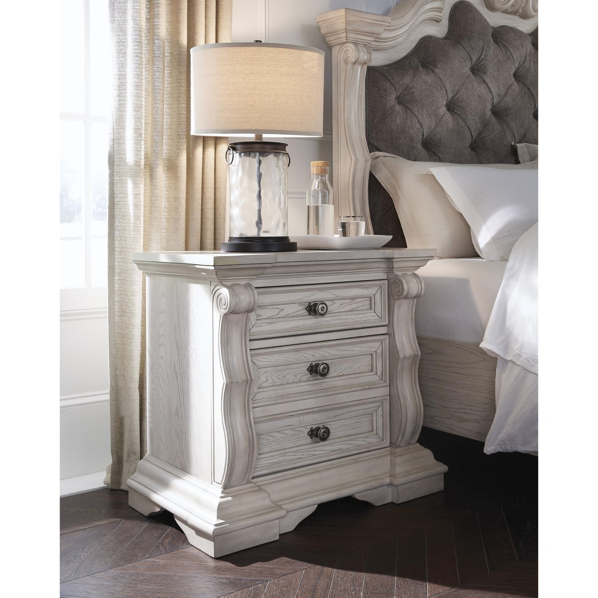 Signature Design by Ashley Bruchandi PCB948 - 93 Three Drawer Night Stand - American Furniture of Slidell