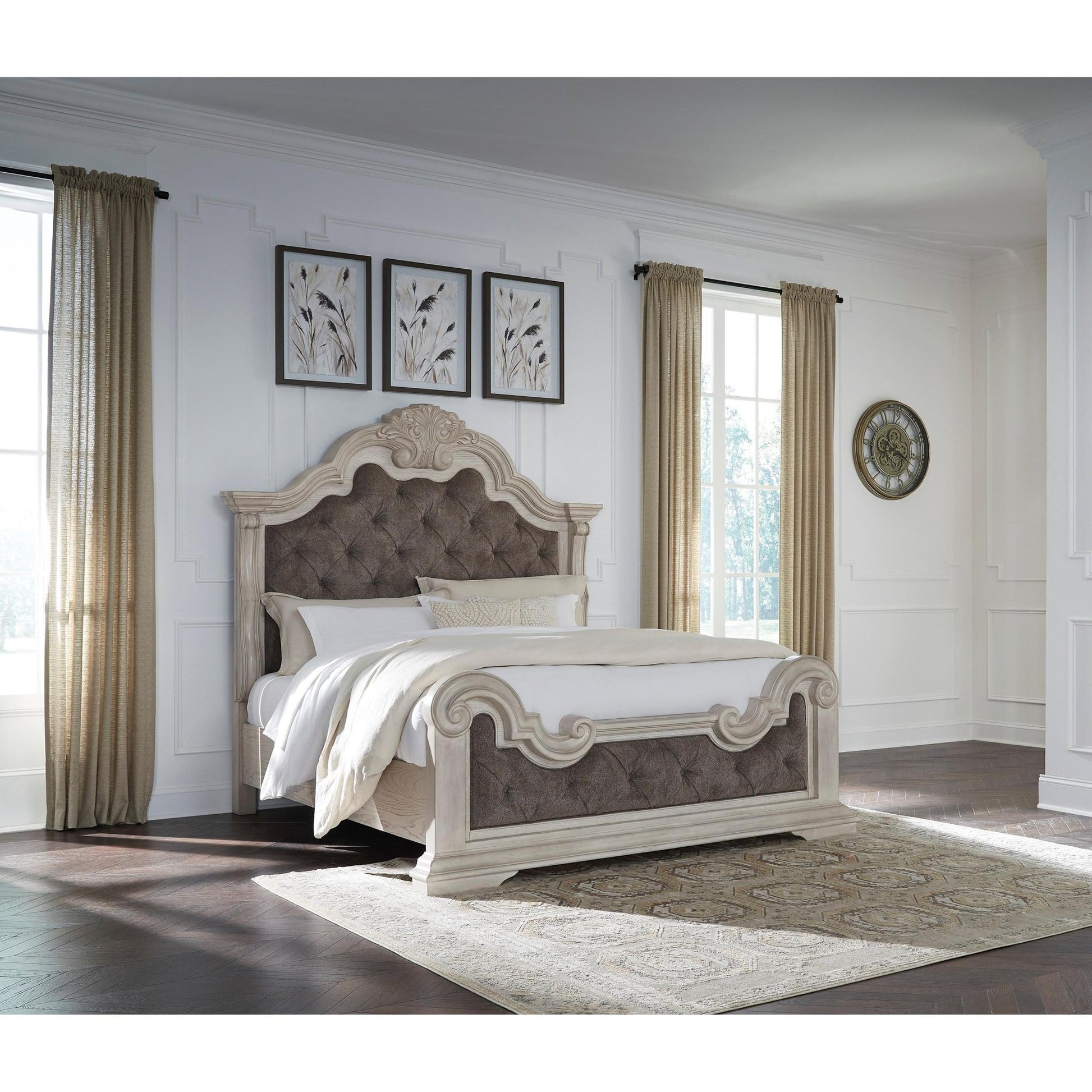 Signature Design by Ashley Bruchandi PCB948B2 Queen Upholstered Panel Bed - American Furniture of Slidell