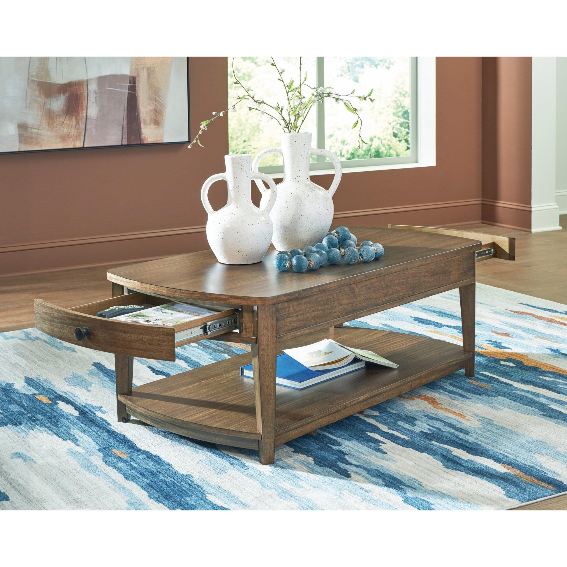 Signature Design by Ashley Burkbyer T513 - 1 Rectangular Cocktail Table - American Furniture of Slidell