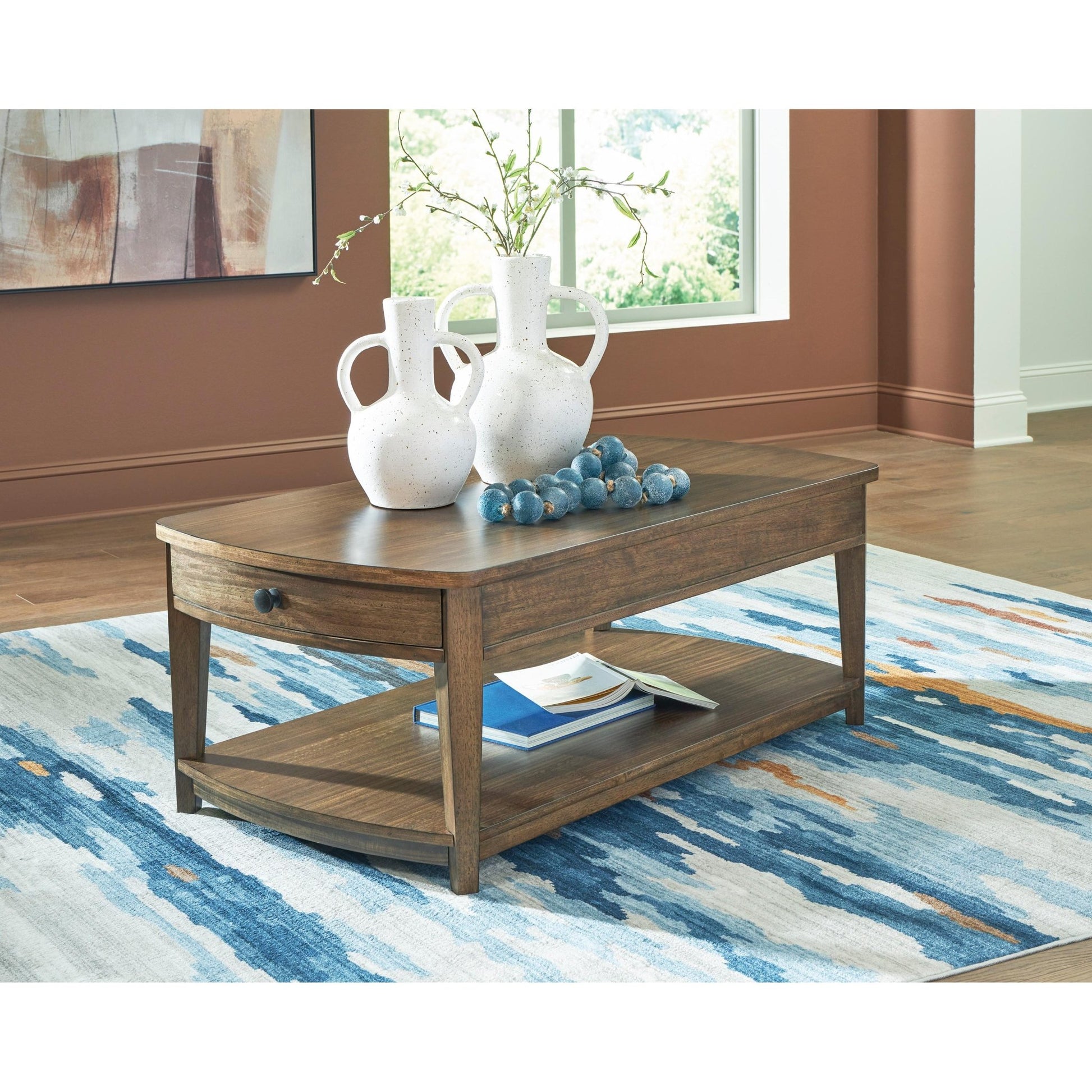 Signature Design by Ashley Burkbyer T513 - 1 Rectangular Cocktail Table - American Furniture of Slidell