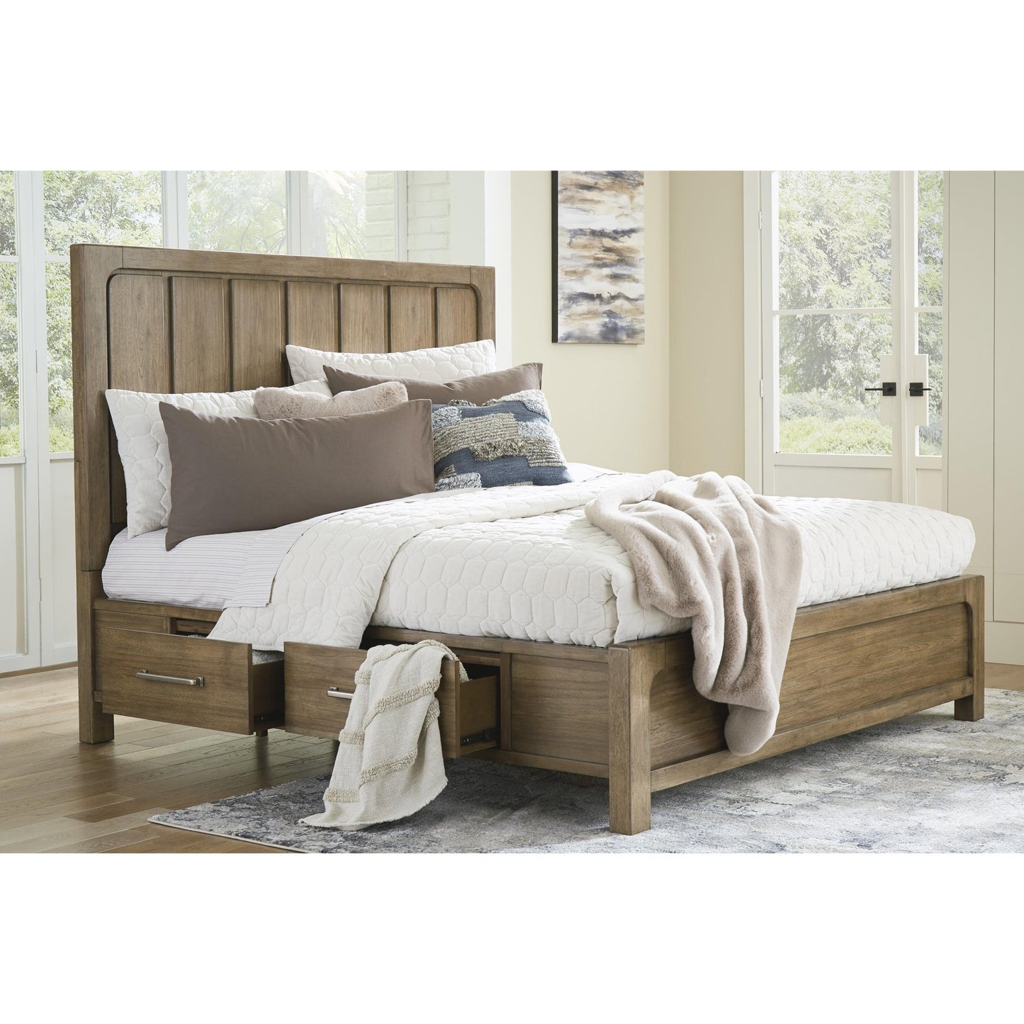 Signature Design by Ashley Cabalynn B974B9 California King Panel Bed with Storage - American Furniture of Slidell