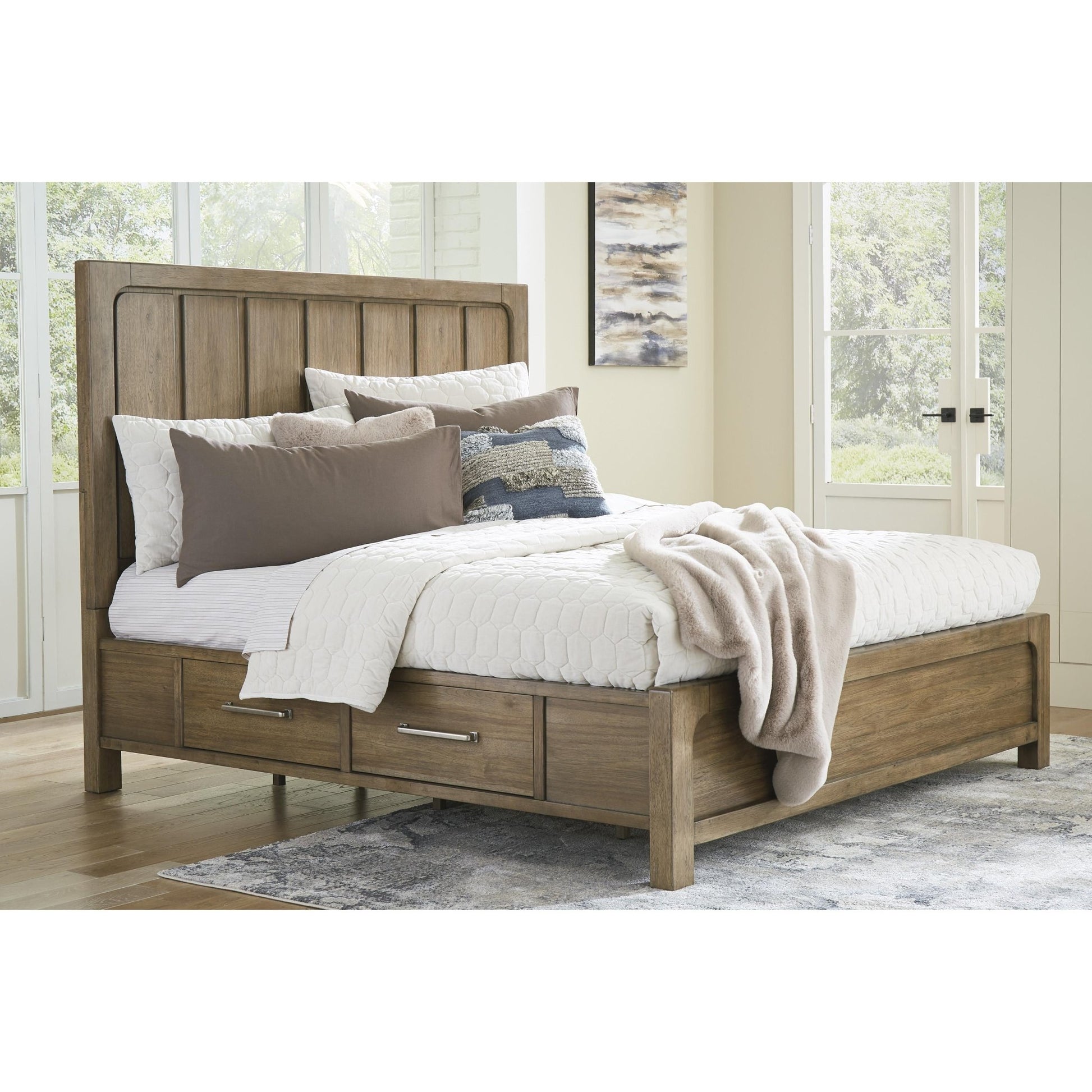 Signature Design by Ashley Cabalynn B974B9 California King Panel Bed with Storage - American Furniture of Slidell