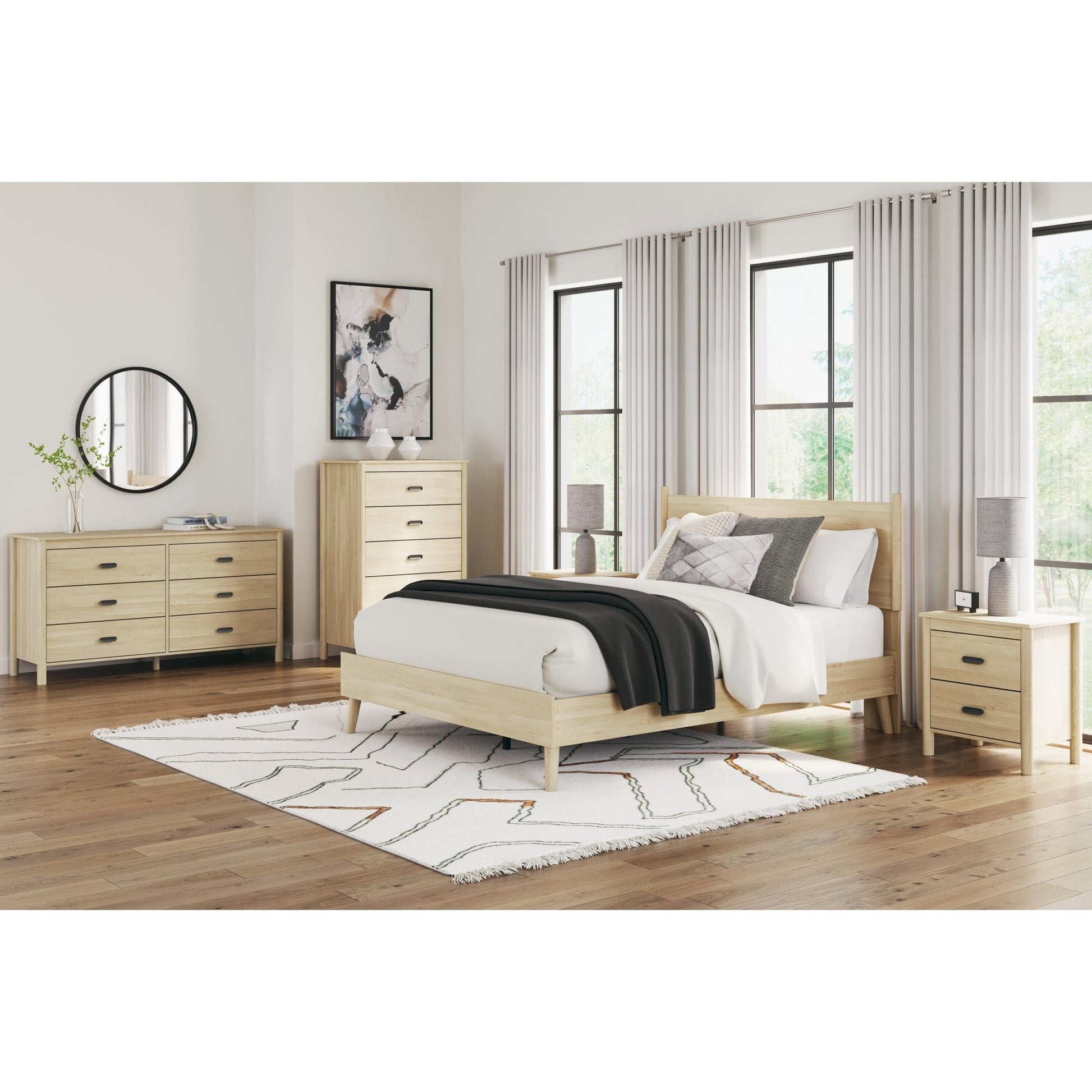 Signature Design by Ashley Cabinella EB2444B2 Queen Platform Panel Bed - American Furniture of Slidell