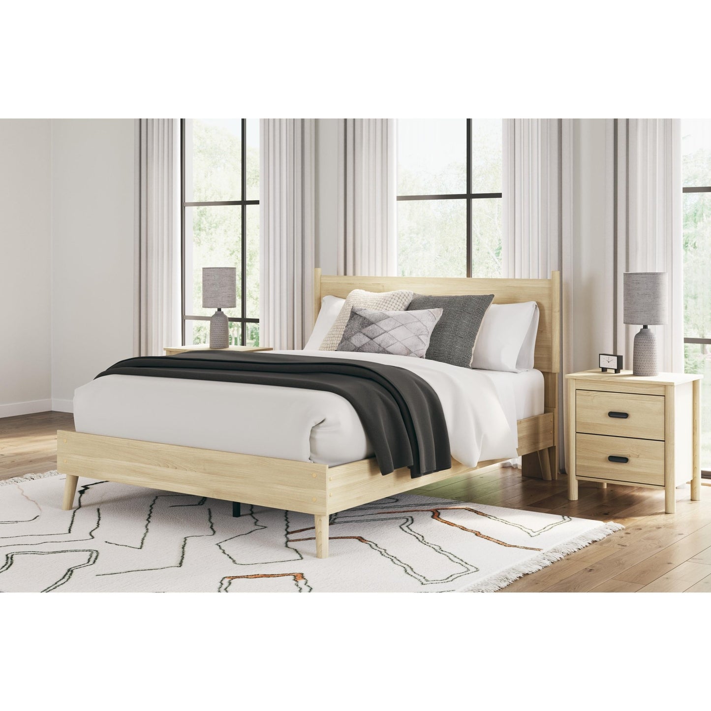 Signature Design by Ashley Cabinella EB2444B2 Queen Platform Panel Bed - American Furniture of Slidell