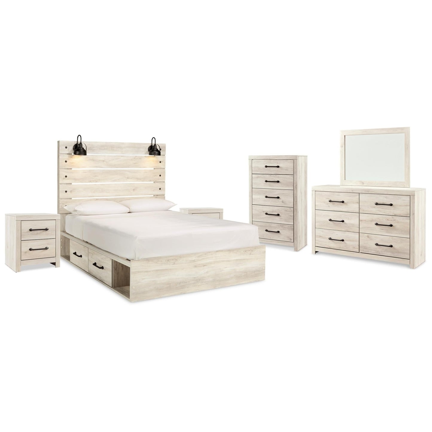 Signature Design by Ashley Cambeck B192B100 8 pc Queen Panel Bedroom Set - American Furniture of Slidell