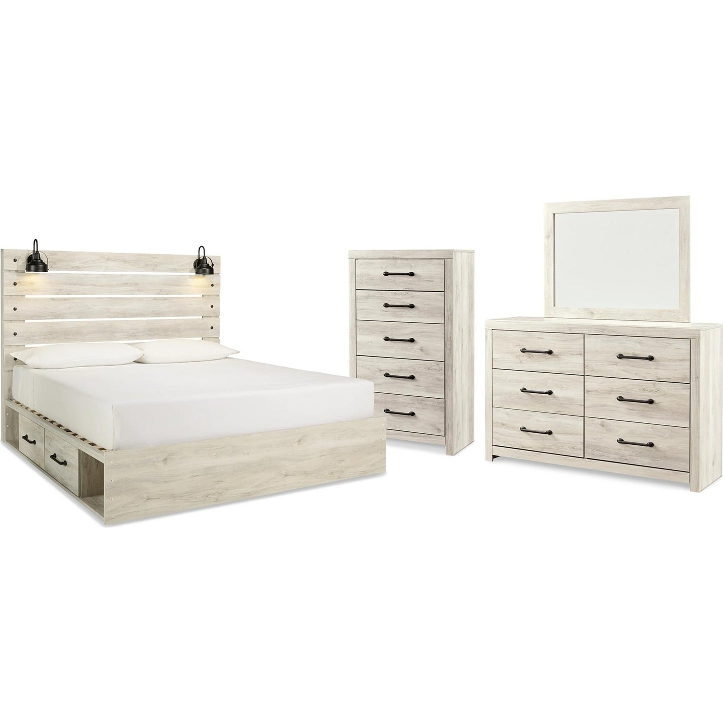 Signature Design by Ashley Cambeck B192B66 6 pc King Storage Panel Bedroom Set - American Furniture of Slidell