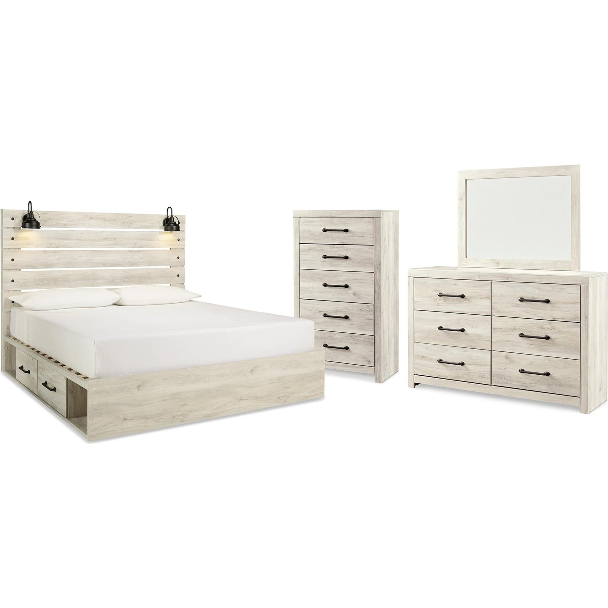 Signature Design by Ashley Cambeck B192B66 6 pc King Storage Panel Bedroom Set - American Furniture of Slidell