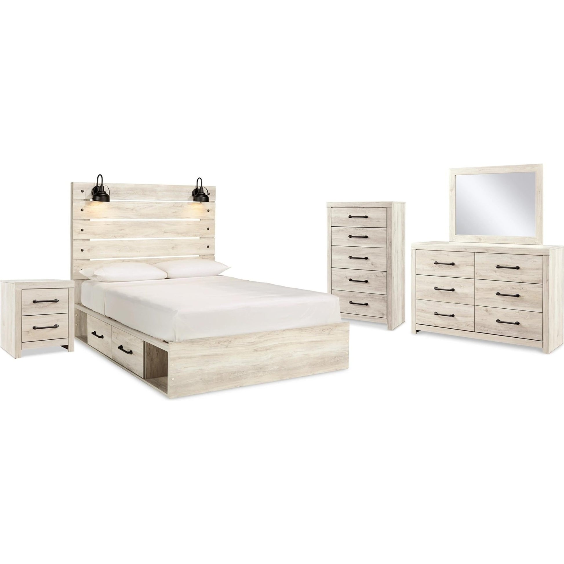 Signature Design by Ashley Cambeck B192B93 7 pc Queen Panel Bedroom Set - American Furniture of Slidell