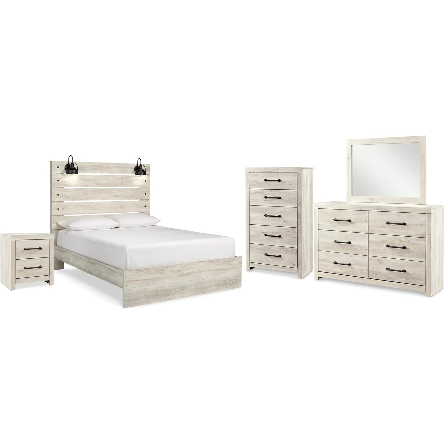 Signature Design by Ashley Cambeck B192B97 7 pc Queen Panel Bedroom Set - American Furniture of Slidell